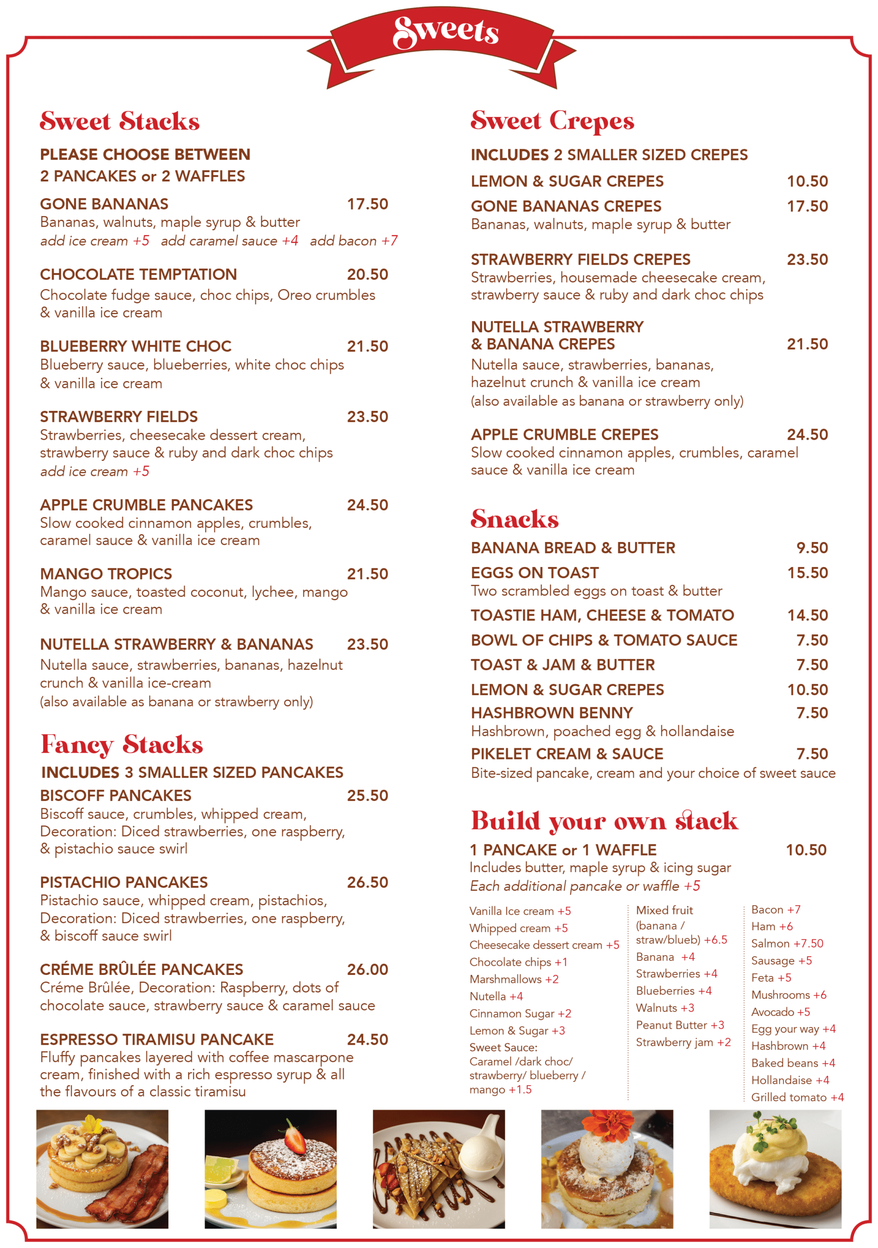 Helga's Menu - Sweets